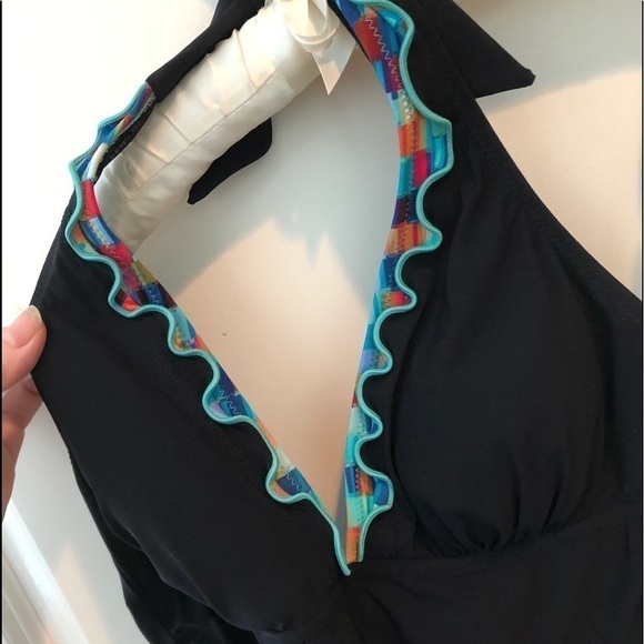 NWT Profile by Gottex Pinwheel Halter Tankini Top - Picture 16 of 16